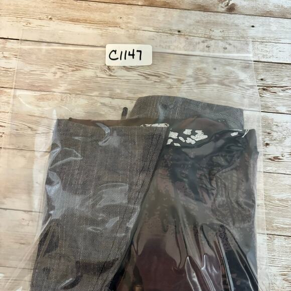 Ali Miles Tunic Small Linen Lagenlook Artsy Boho Patchwork Floral Mixed Media - Picture 12 of 12